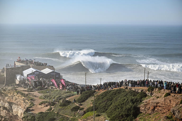 How the biggest waves in the world break off the coast of Portugal