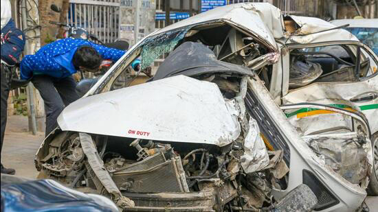 Speeding car hits taxi on South Delhi road, kills two; one arrested