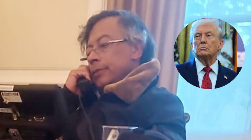 Primera fotografía de la llamada de Gustavo Petro con Donald Trump