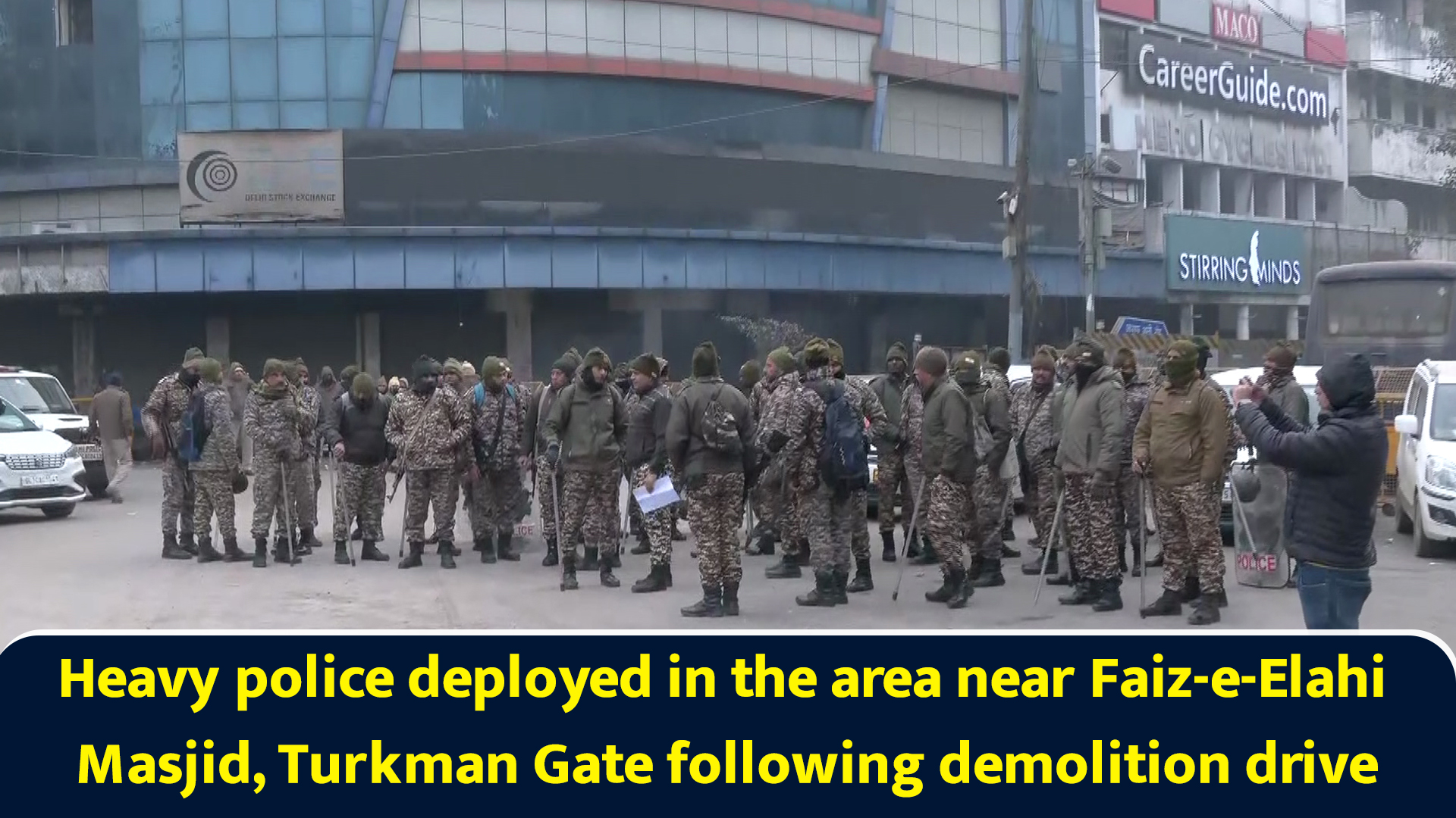 Heavy police deployed in the area near Faiz-e-Elahi Masjid, Turkman ...