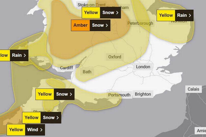 Met Office upgrades to rare amber snow warning as Storm Goretti to ...