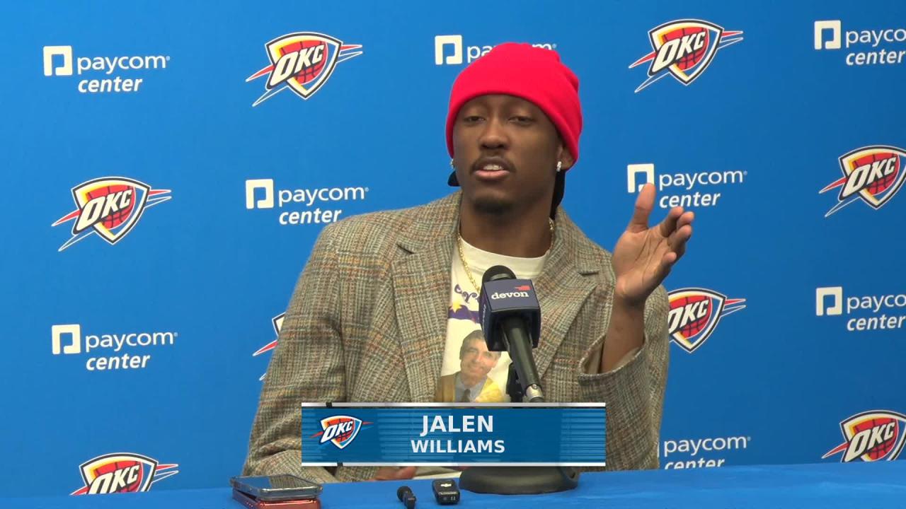 OKC 129, UTA 125: Jalen Williams postgame media availability