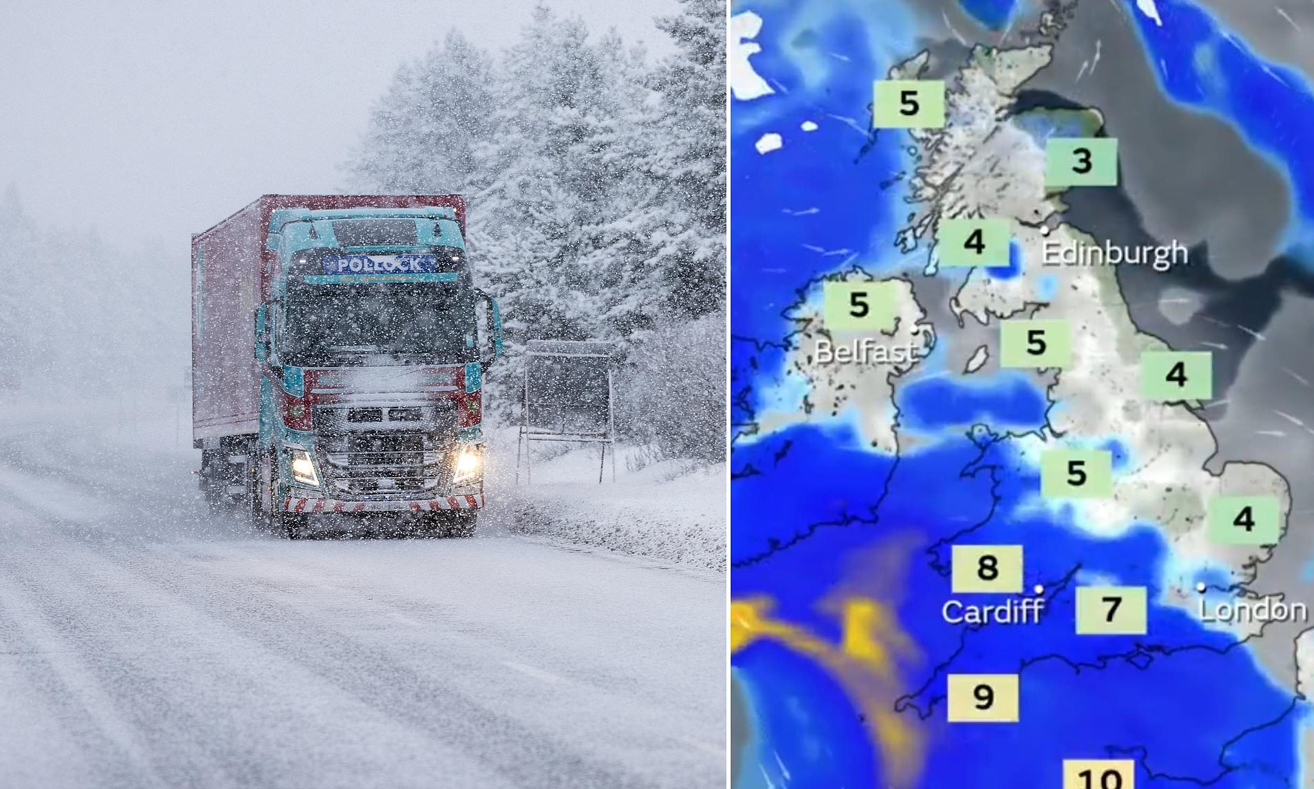 Storm Goretti 'snow bomb' to hit Britain today: Up to a foot of snow ...
