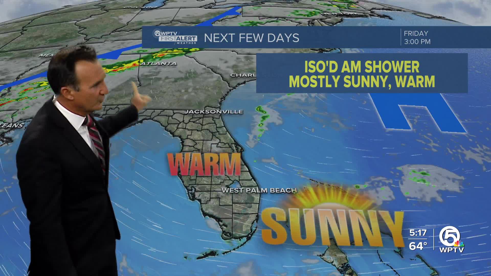 Wptv First Alert Weather Forecast For Morning Of Thursday Jan 8 2026