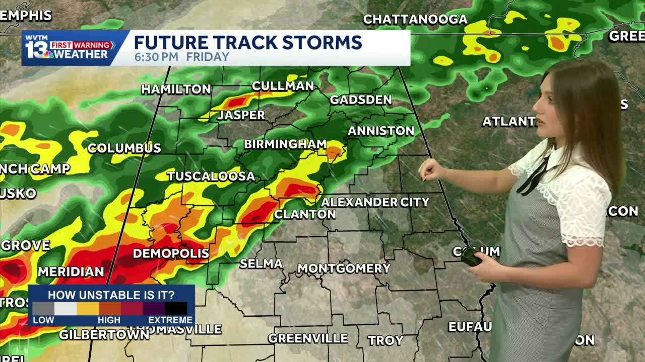 Severe storms and flooding are possible across Alabama Friday ahead of ...