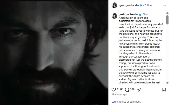 Geetu Mohandas on Yash's birthday: A rare fusion of talent and superstardom