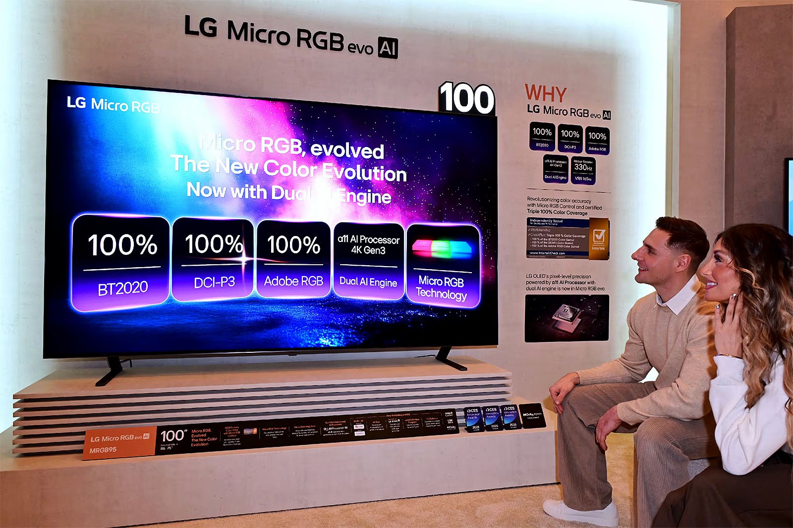 CES 26 > TV LG Micro RGB Evo : mise à jour spécifications