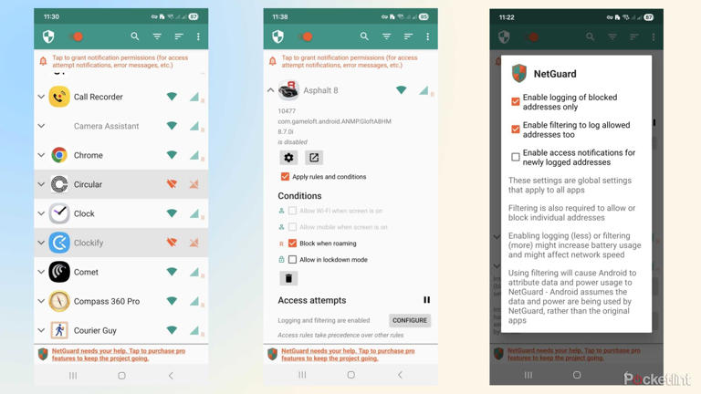 Android NetGuard Settings