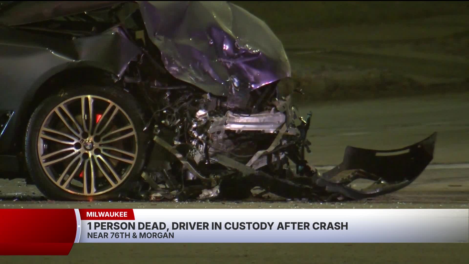 1 person dead, driver in custody after crash near 76th and Morgan