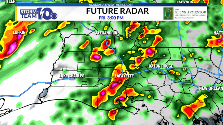 Warm and very breezy today with isolated rain, low severe risk tomorrow