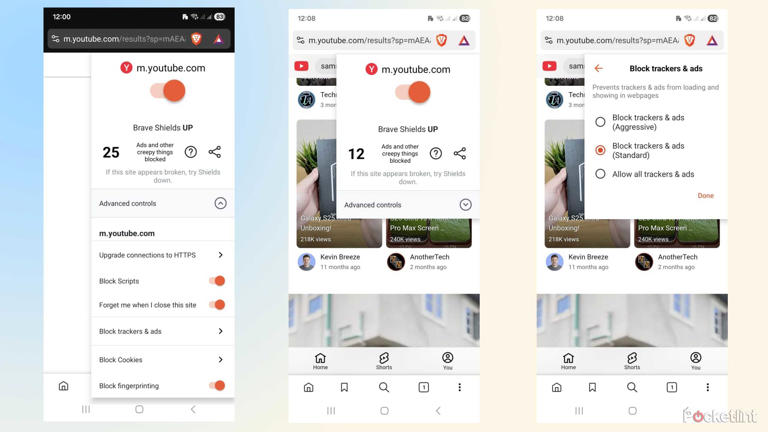 Android Brave Settings