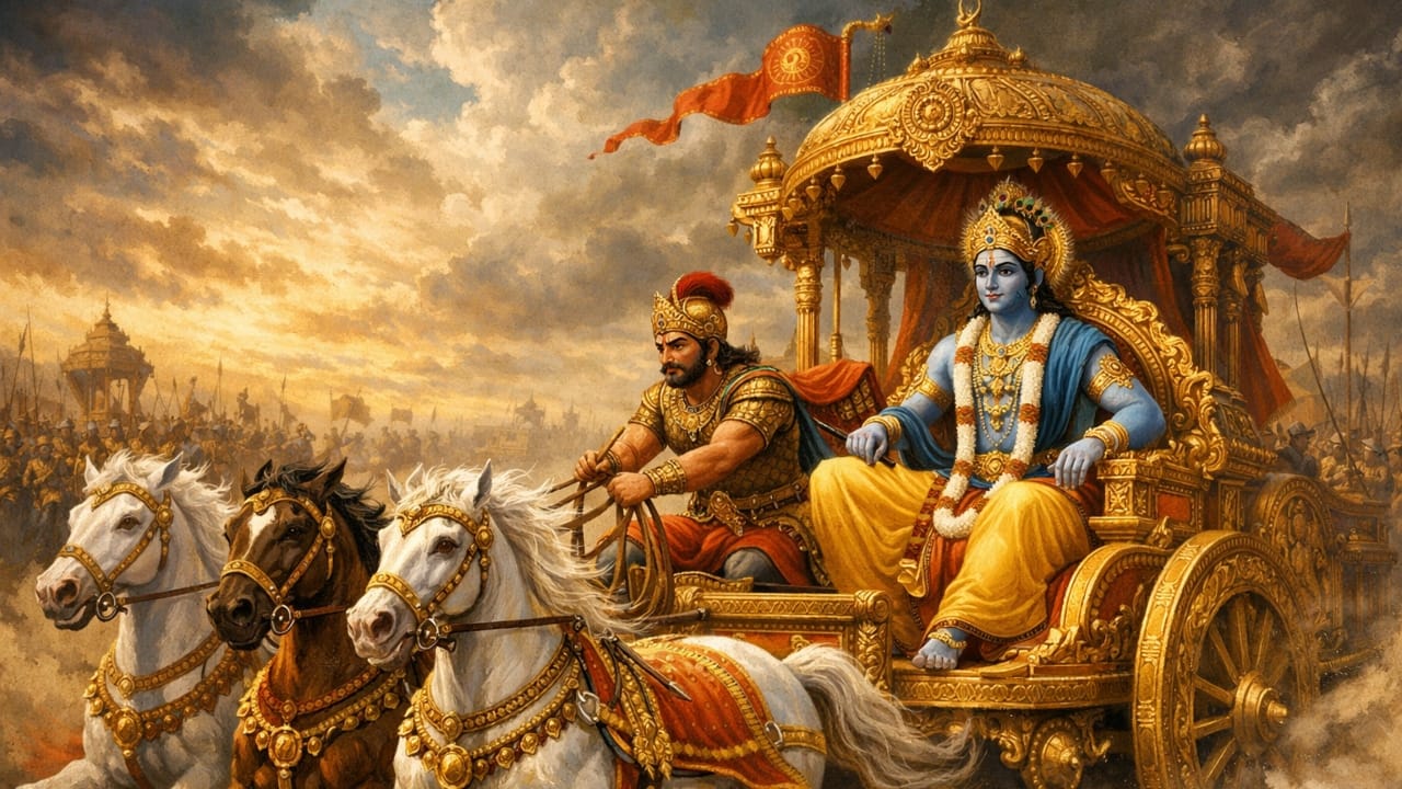 Shri Krishna Rath: भगवान श्रीकृष्ण के रथ में कितने घोड़े थे और उनका नाम ...