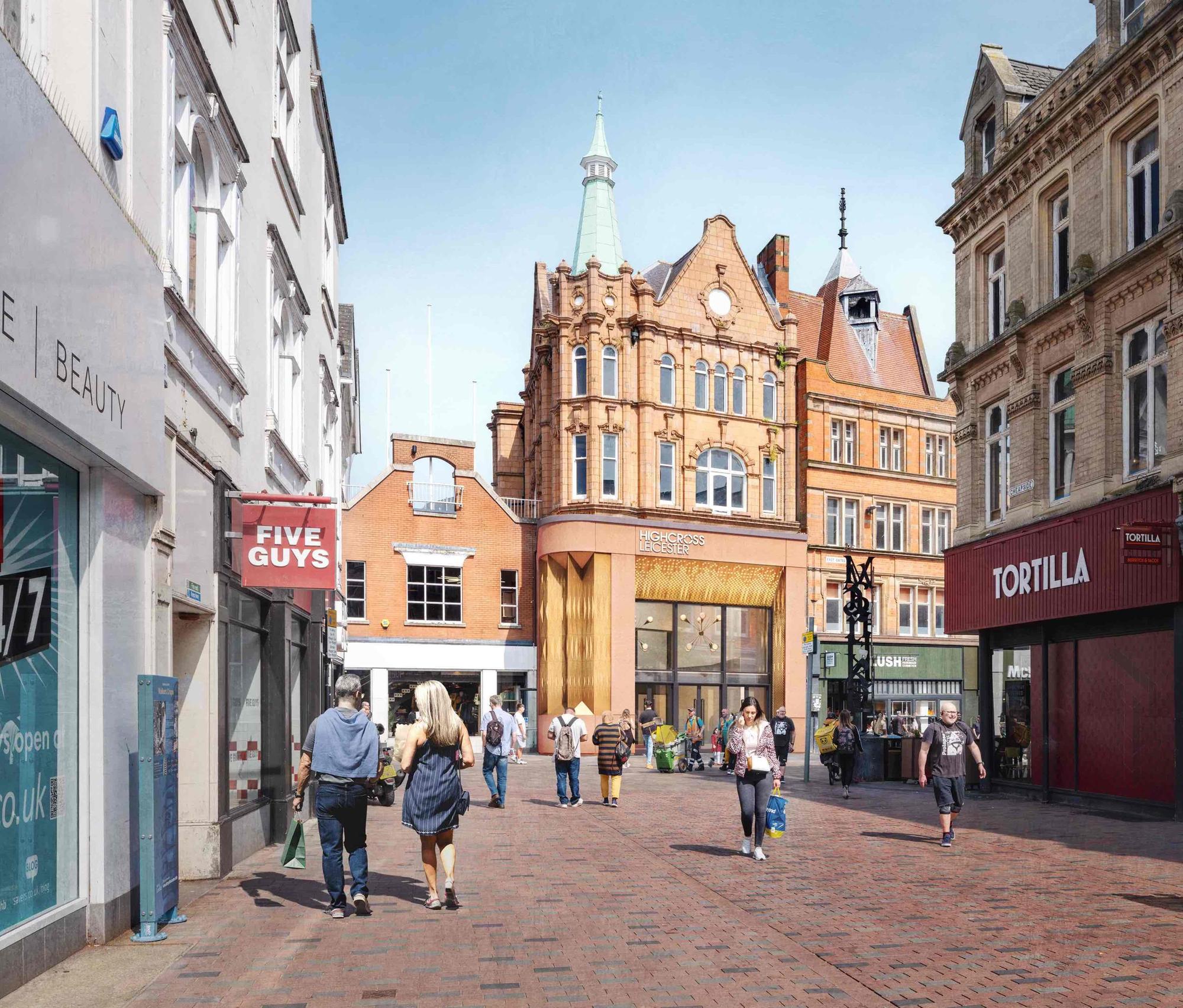 Work begins on the final phase of entrance work at Highcross Leicester