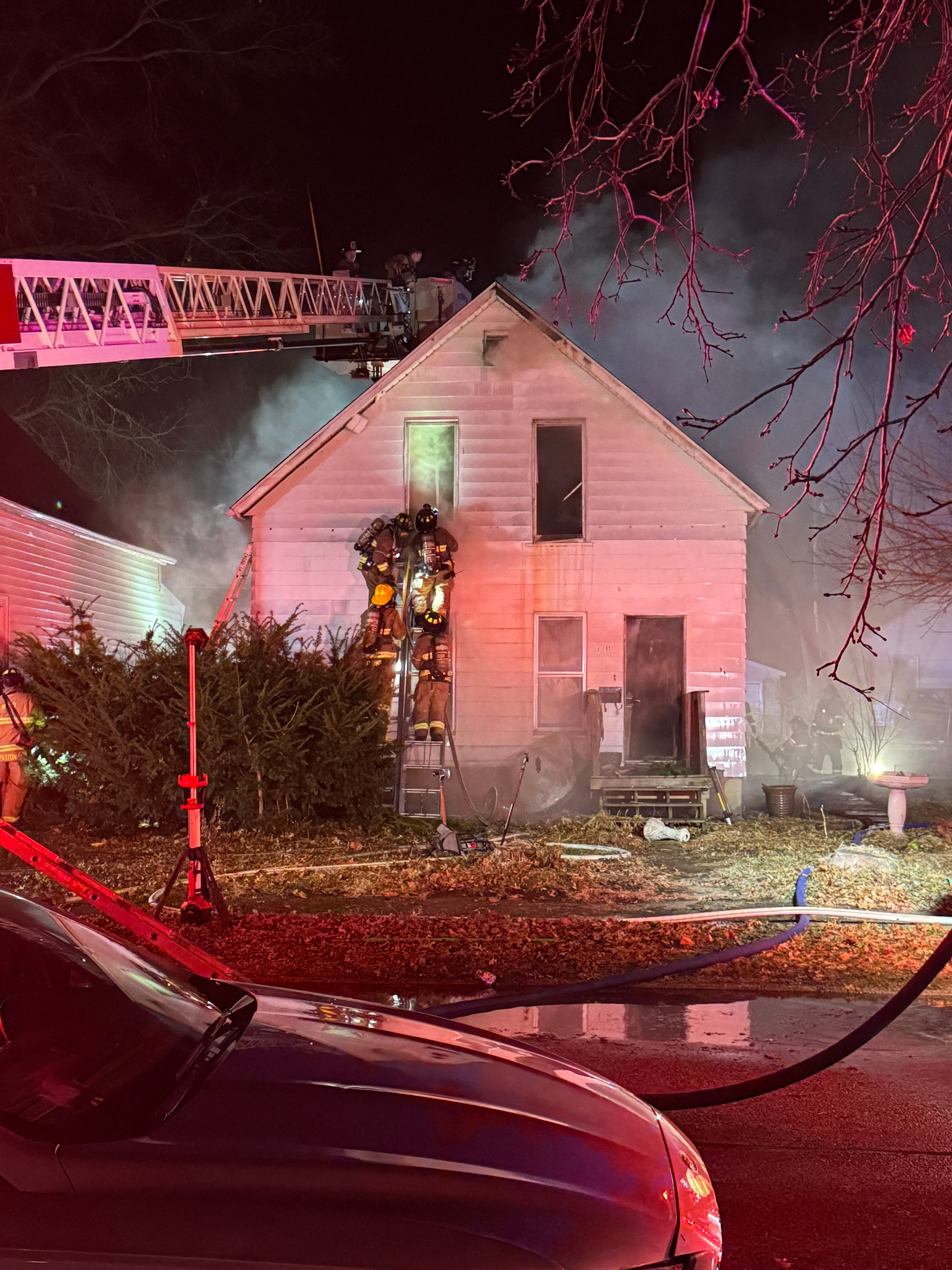 Crews battle early morning house fire