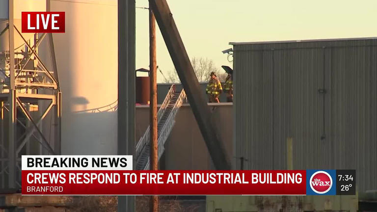 Branford crews respond to structure fire at industrial building