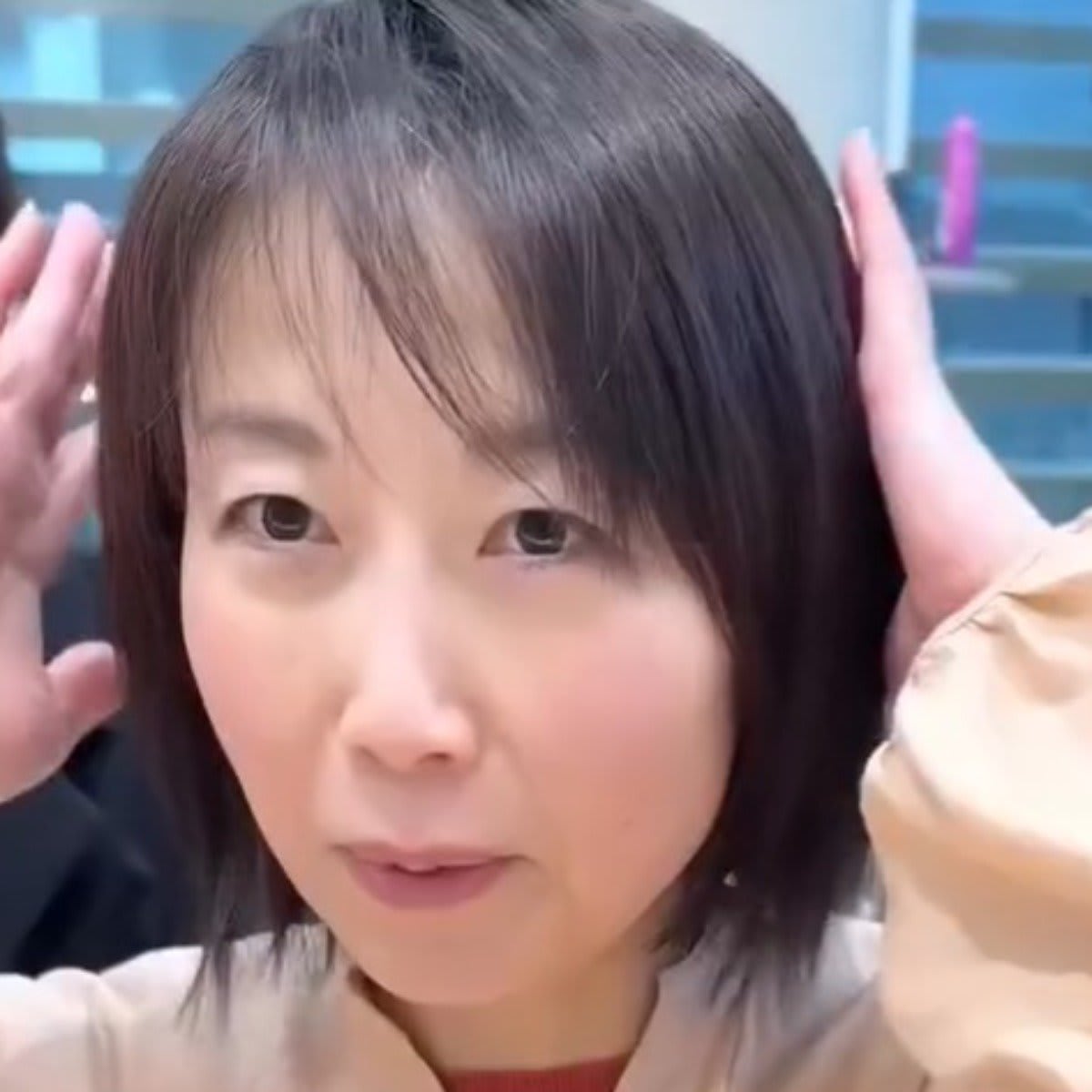 ポイントはふんわり感！大人の若見えヘア【前髪なし】, image size:1200x1200