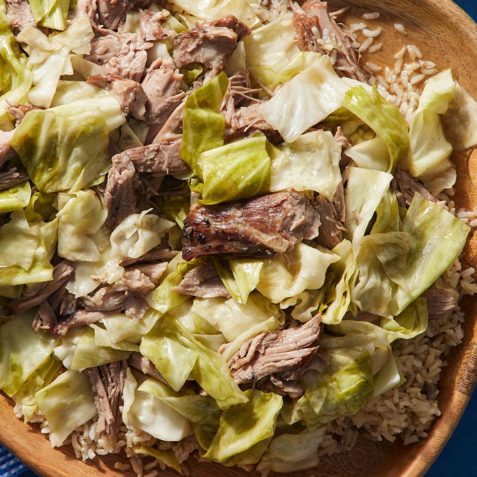 a recipe photo of the Kalua Cabbage