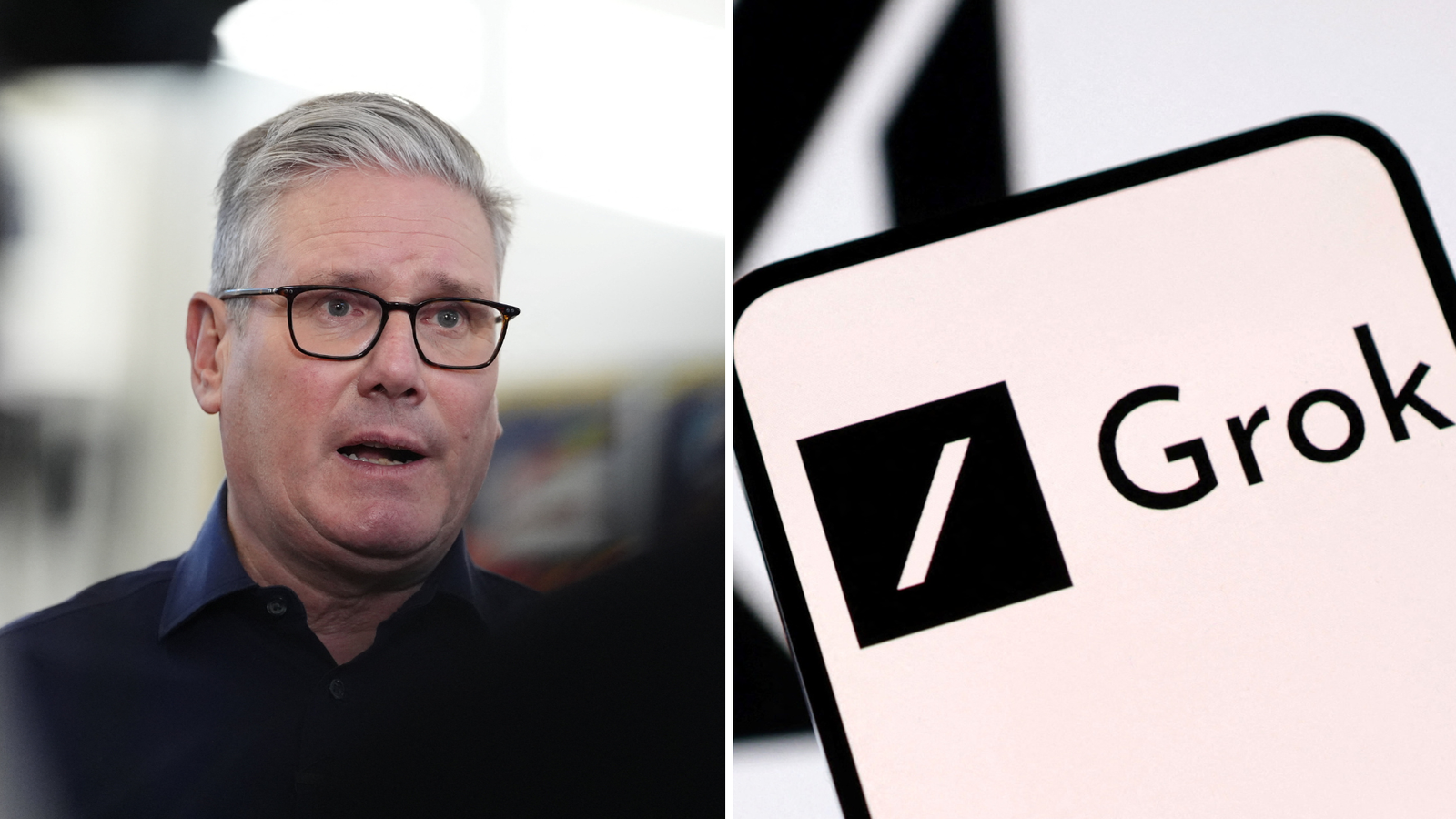 Prime Minister Sir Keir Starmer said he was putting tech companies "on notice". Pic: Reuters