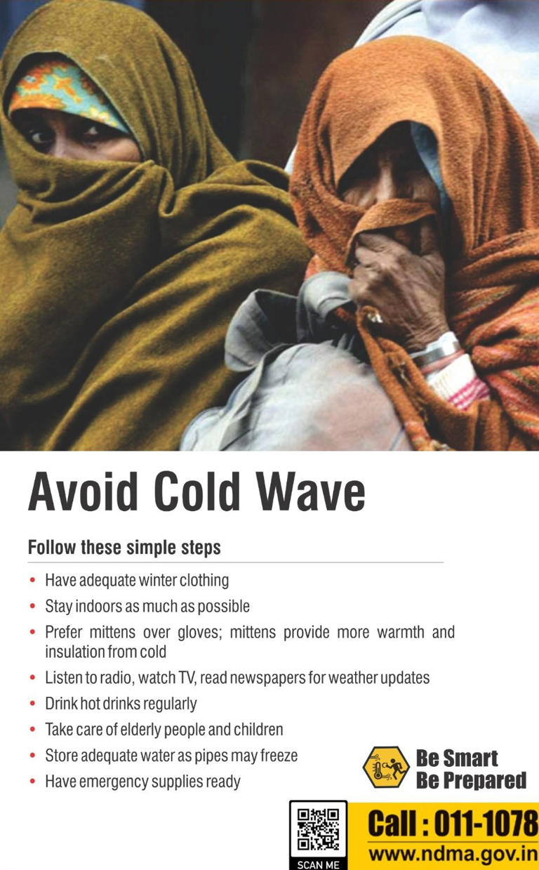 How many cold wave alerts are there in India and why?