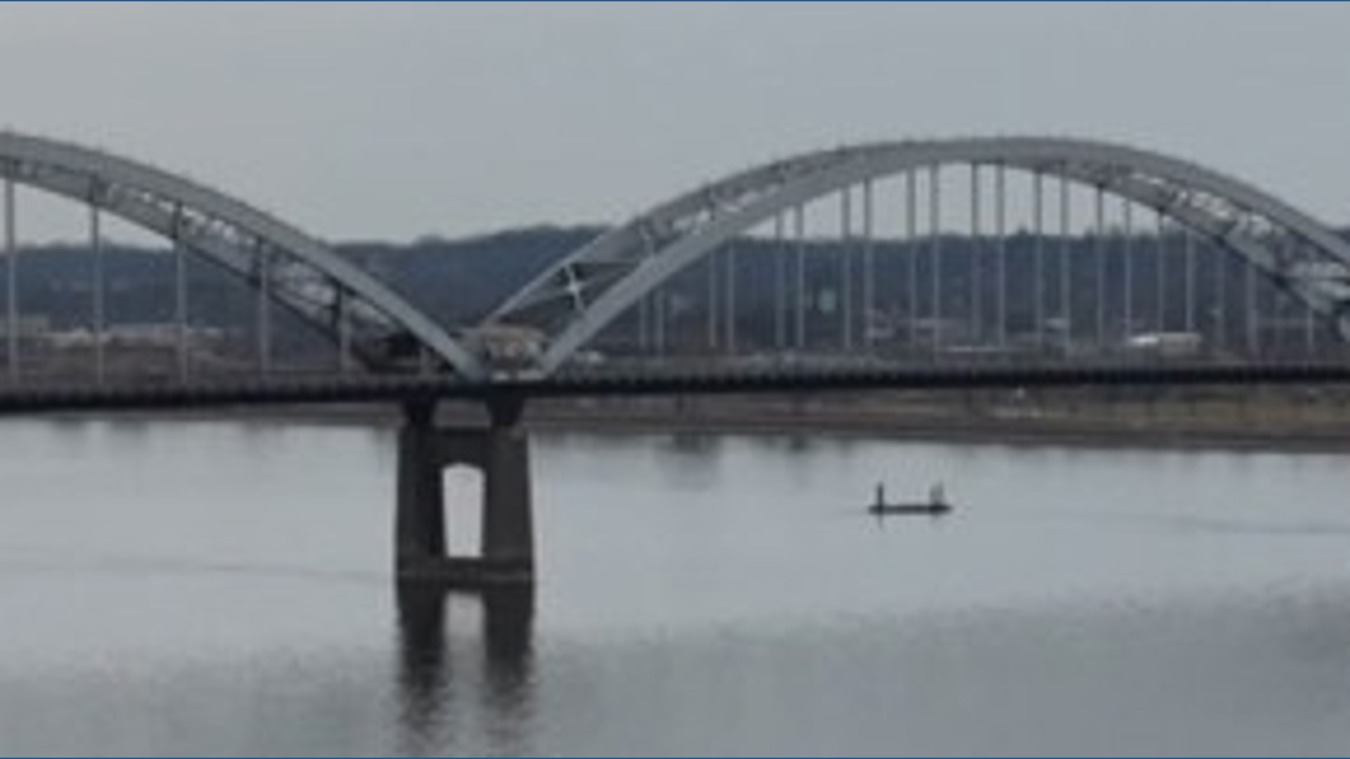 Aerial views: Rock Island Arsenal and Centennial Bridge