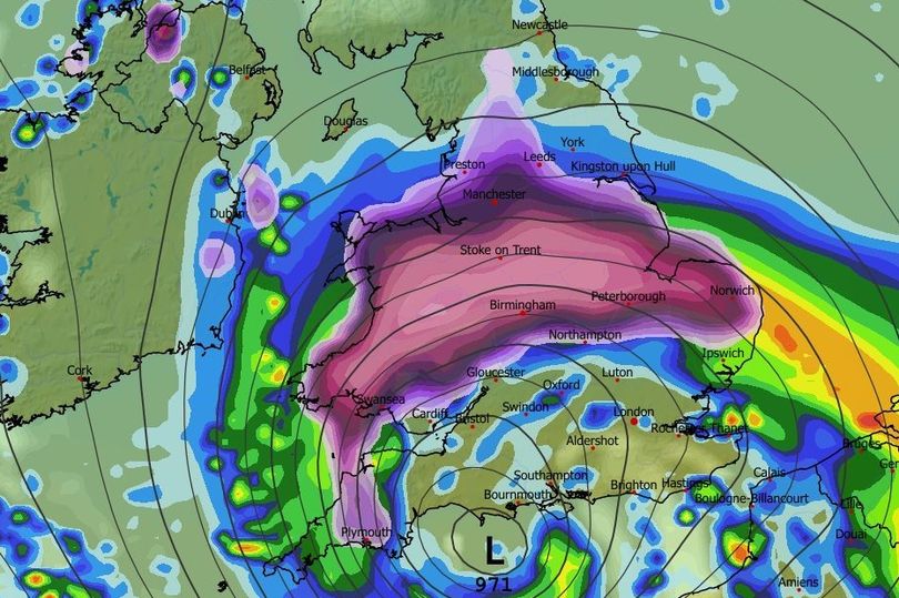 Storm Goretti UK weather maps show exact time and places snow to hit Brits