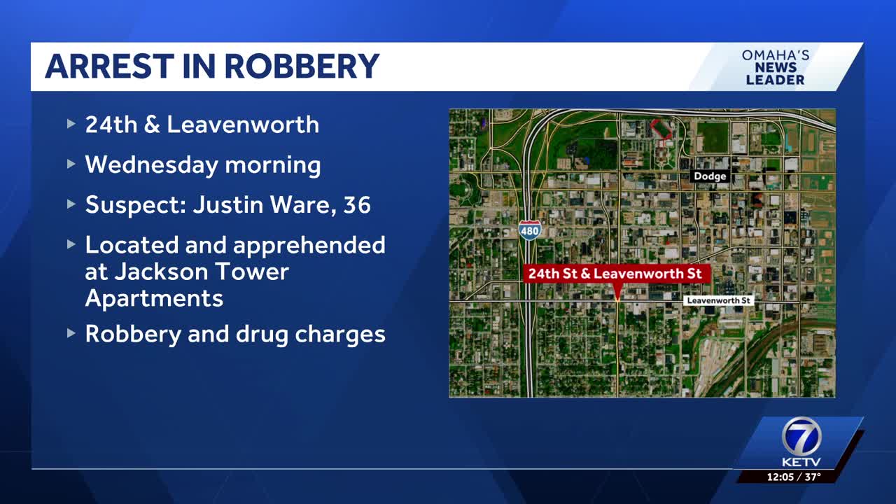 Man in custody after allegedly robbing store with handgun, Omaha police say