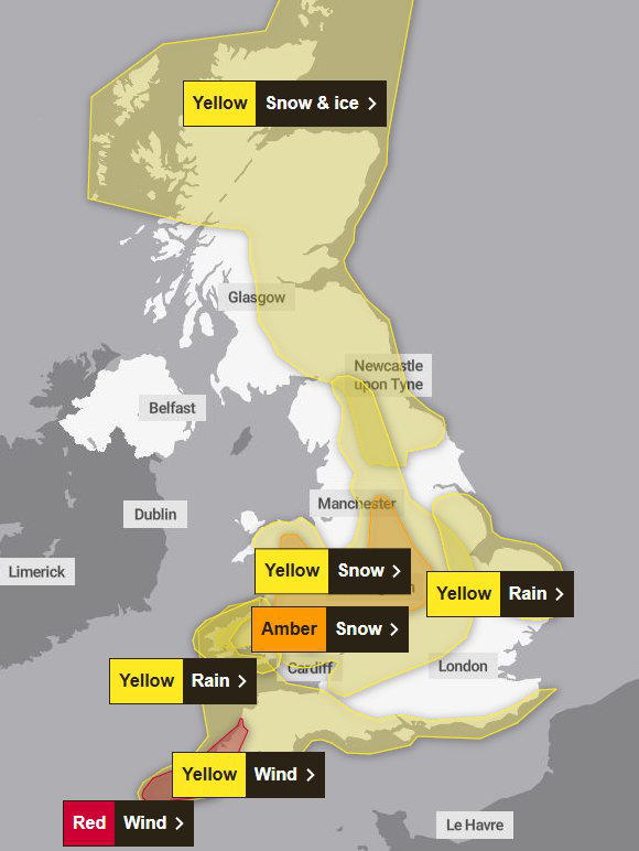 Rare red weather warning as Storm Goretti to bring 100mph winds and ...