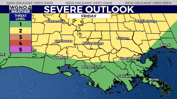 Potential for strong storms Friday