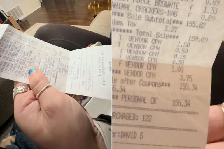 1997 grocery receipt stuns TikTok by showing how cheap food once was