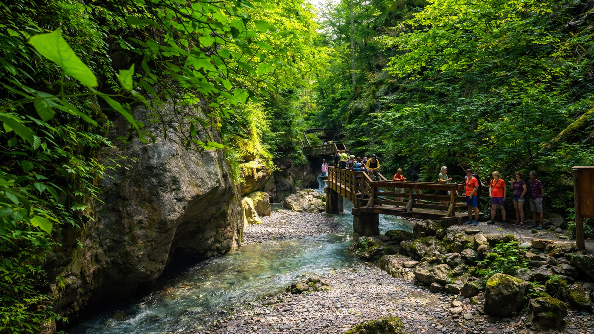 Seisenbergklamm Austria scenic gorge walk in Weissbach (4K)
