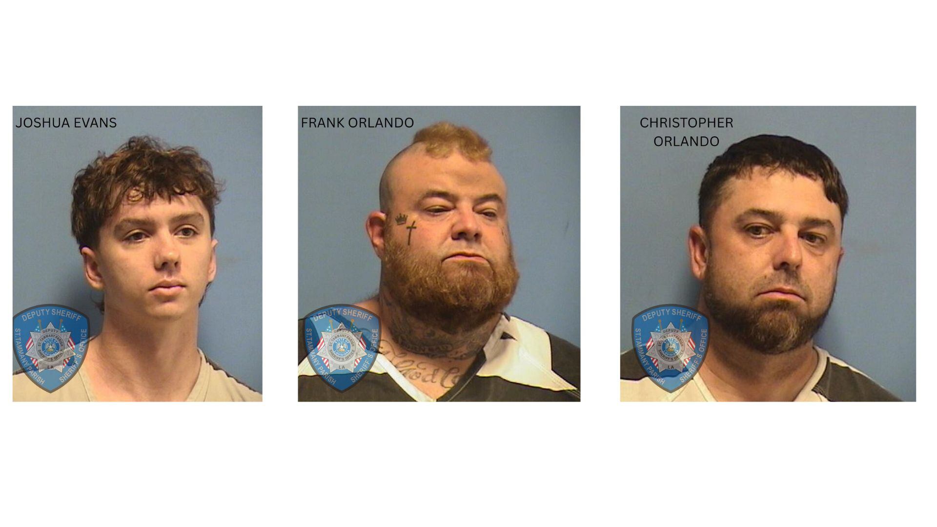 Three men arrested after police chase in St. Tammany Parish