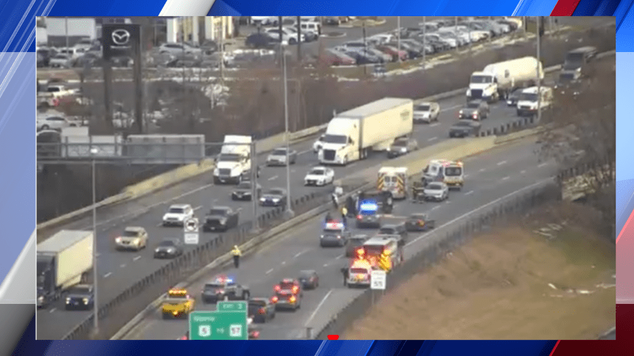 I-91 south in Springfield reopens after three-vehicle crash