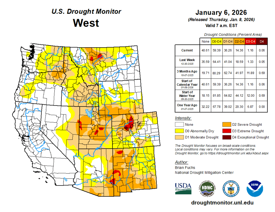First 2026 drought report shows no drought in California