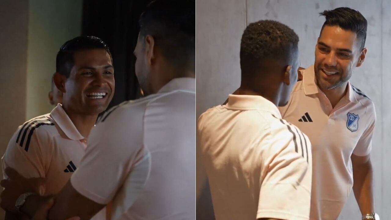 Primera reacción del plantel de Millonarios al volver a ver a Falcao ...