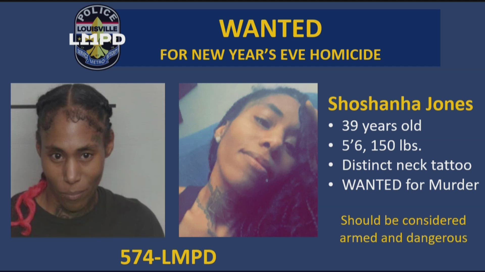 LMPD search for woman wanted in New Year’s Eve McDonald’s murder