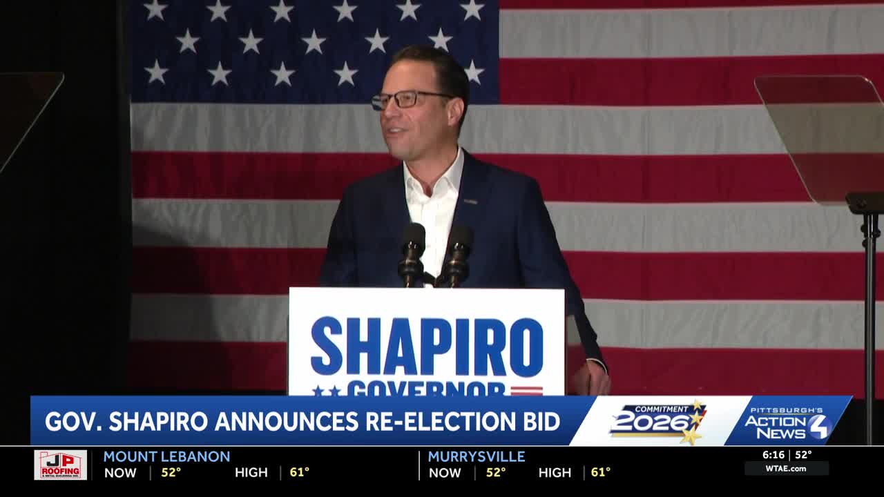 Pennsylvania Gov. Josh Shapiro announces run for second term in Pittsburgh