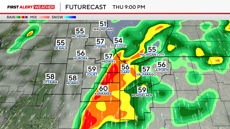 Flash flood warning for parts of Chicago area amid Thursday night storms