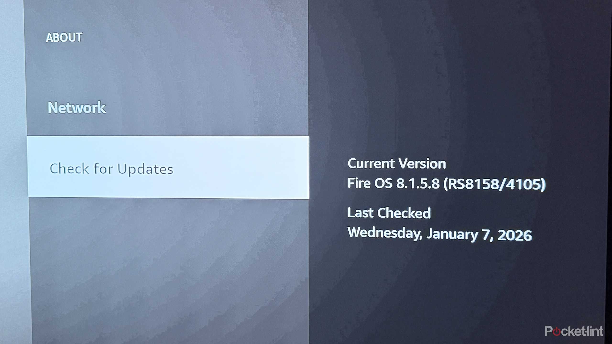 Check for updates setting on Fire TV Stick.