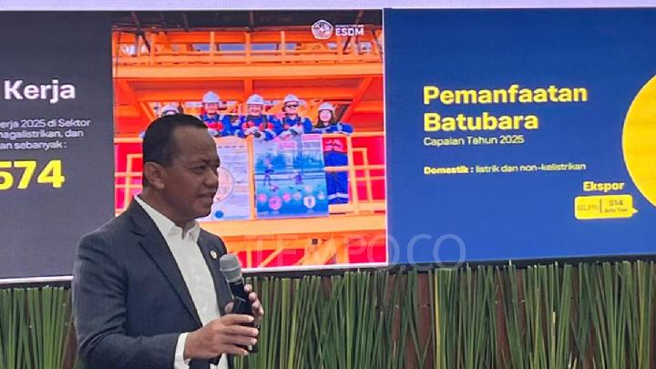 Bahlil pangkas target produksi batu bara jadi 600 juta ton