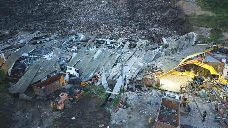 Two dead and 35 missing after landfill collapse sends avalanche of ...