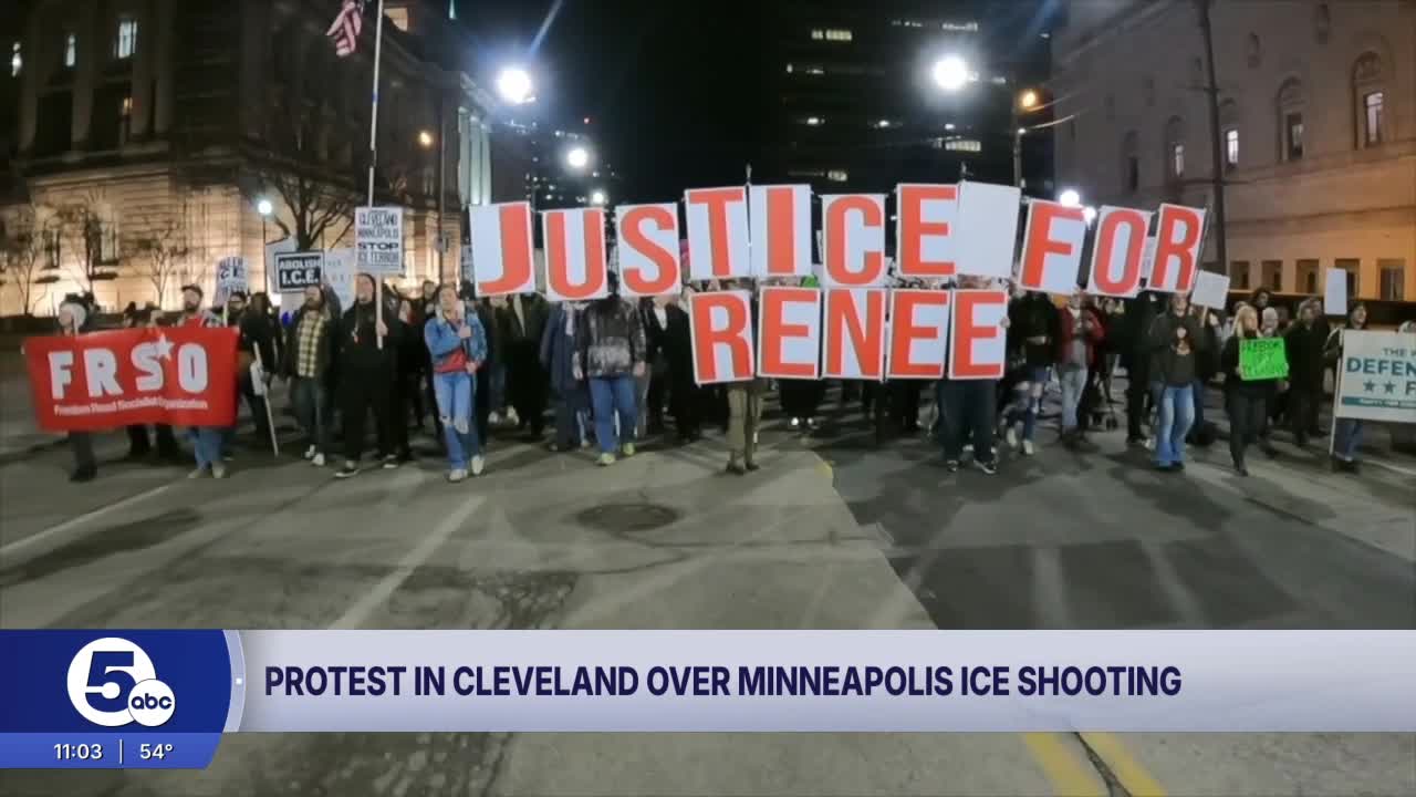 CLE protest held following death of woman killed by ICE agent in ...