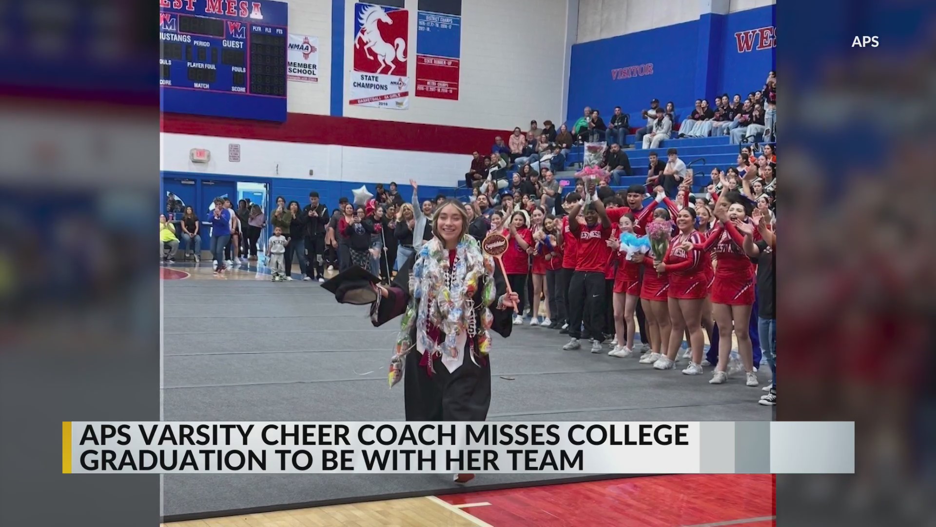 APS holds celebration for cheer coach who had to miss college ...