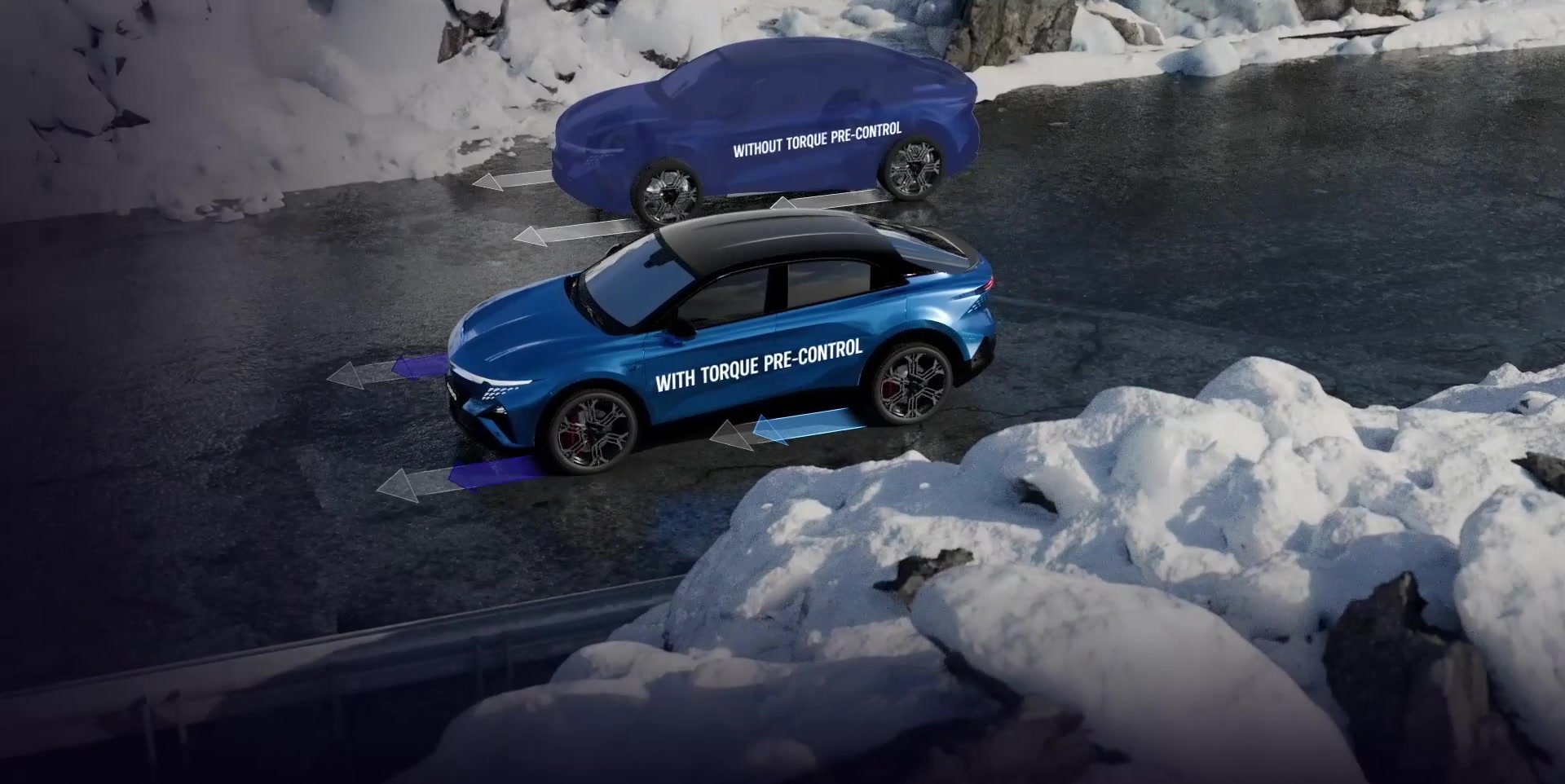 Technical illustration Alpine A390 - torque pre-control
