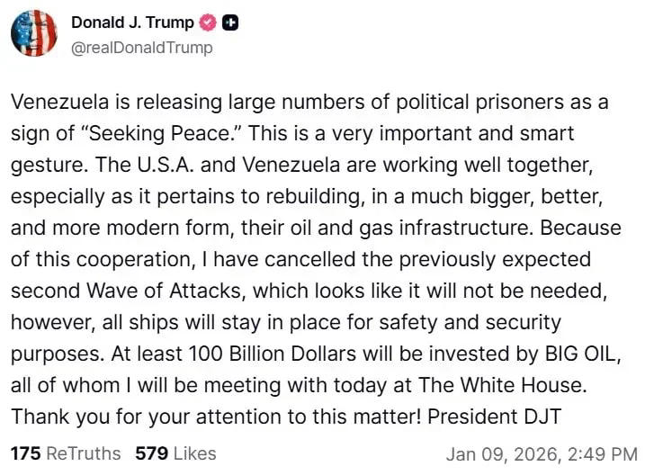 Trump says big oil will invest at least $100 billion to rebuild ...