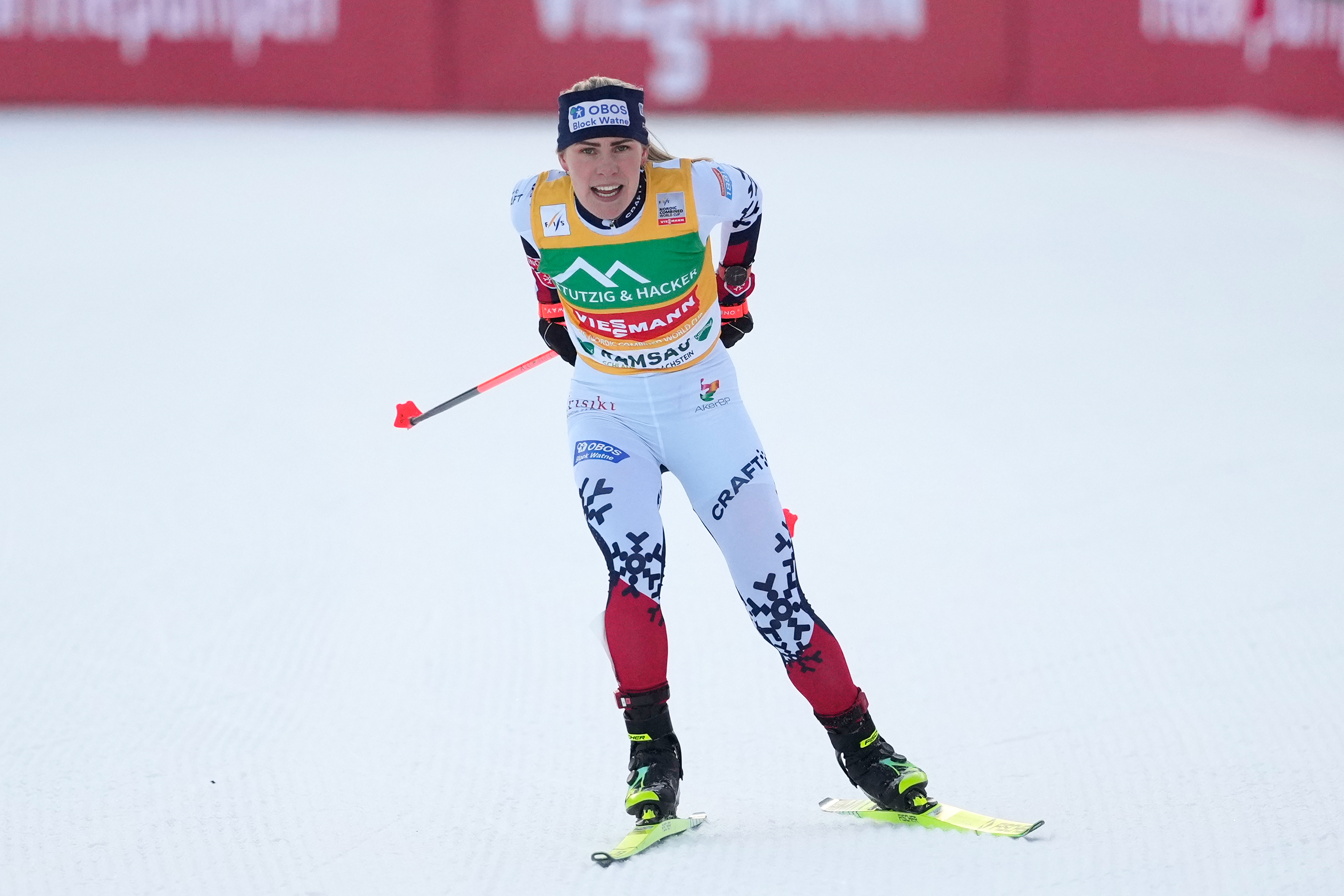 Norges Ida Marie Hagen i Ramsau i desember. Foto: Matthias Schrader / AP / NTB.