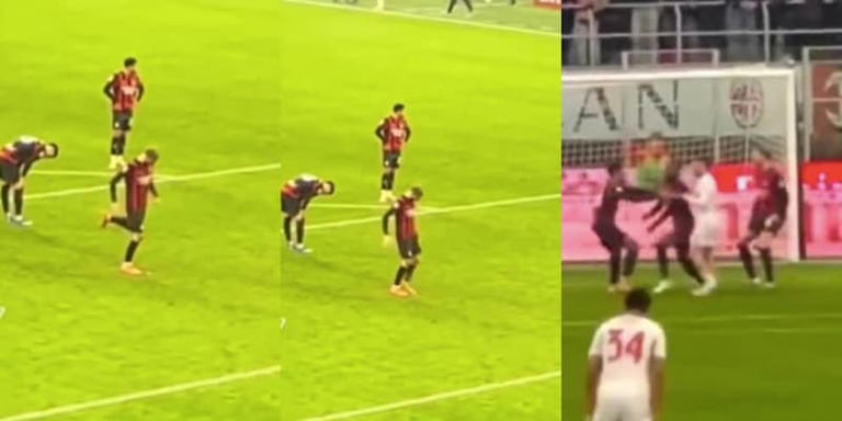 Pavlovic e la buca sul dischetto prima del rigore sbagliato dal Genoa ...