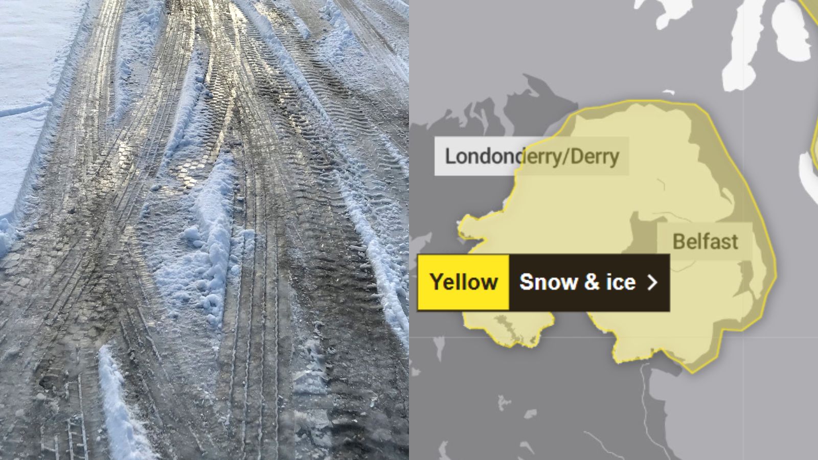 Northern Ireland weather: Met Office snow and ice warning issued as ...