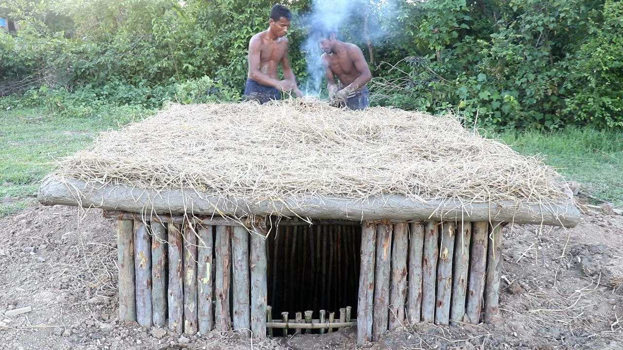 Building a one-story underground house for a double-story project