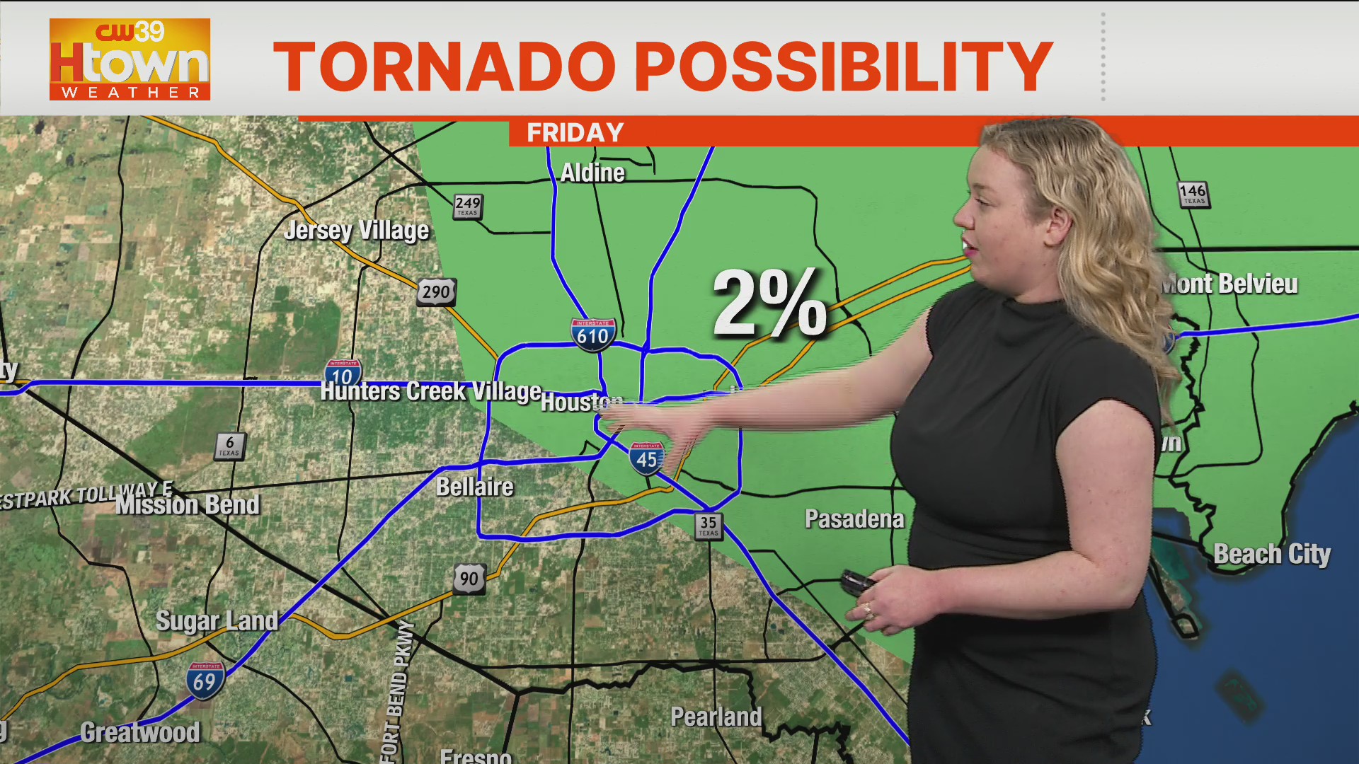 Severe storms, hail, & brief tornado possible before cold front