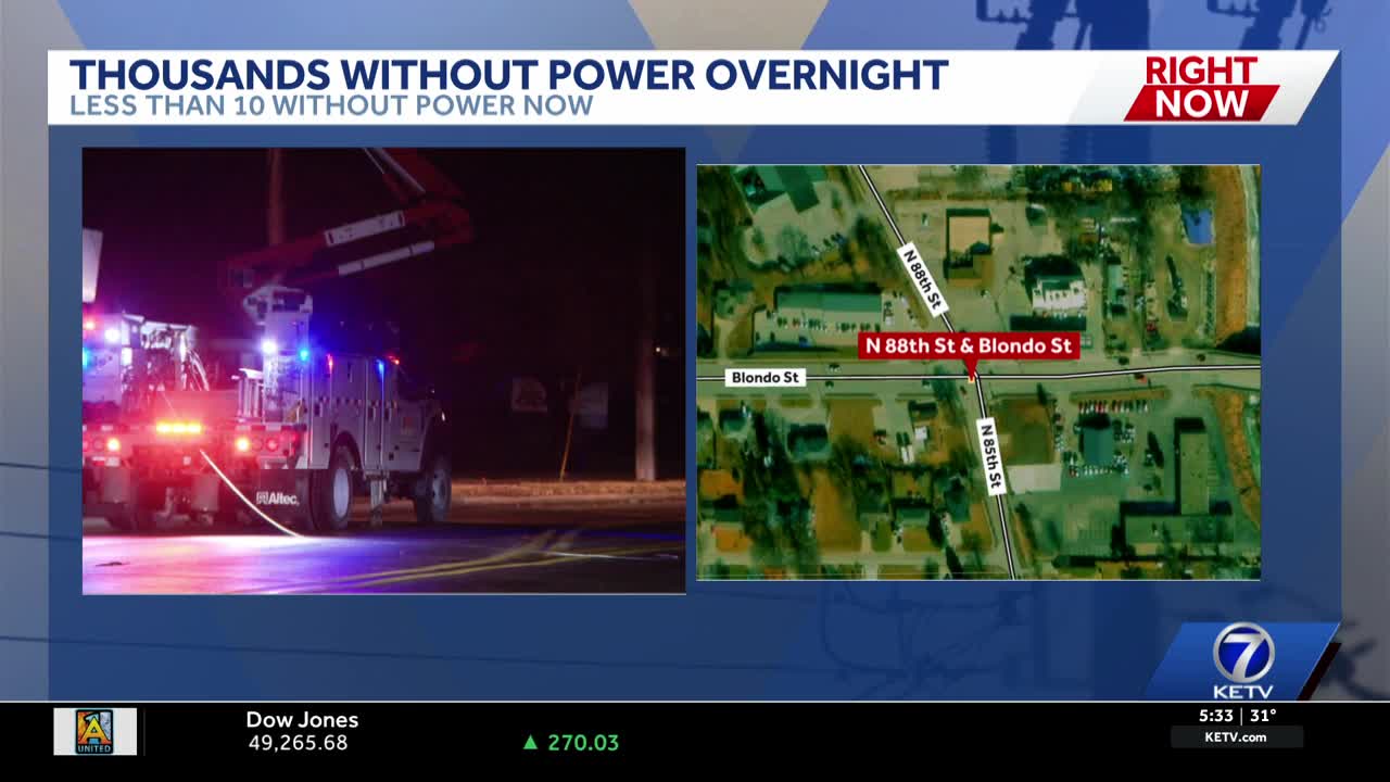Thousands left without power overnight. OPPD worked to restore power to ...